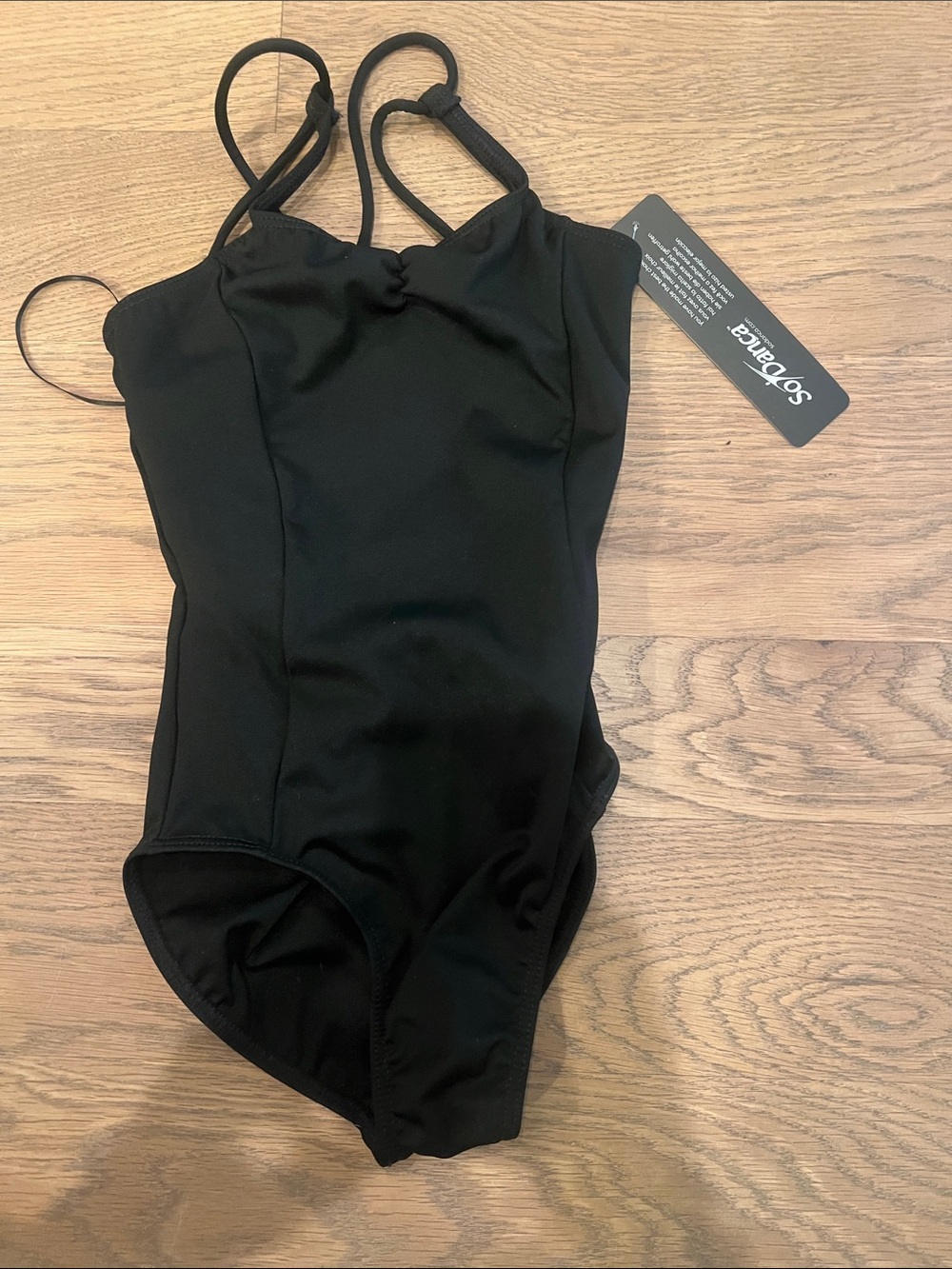 Speedo Girls' Black One-Piece Swimsuit with Double Straps